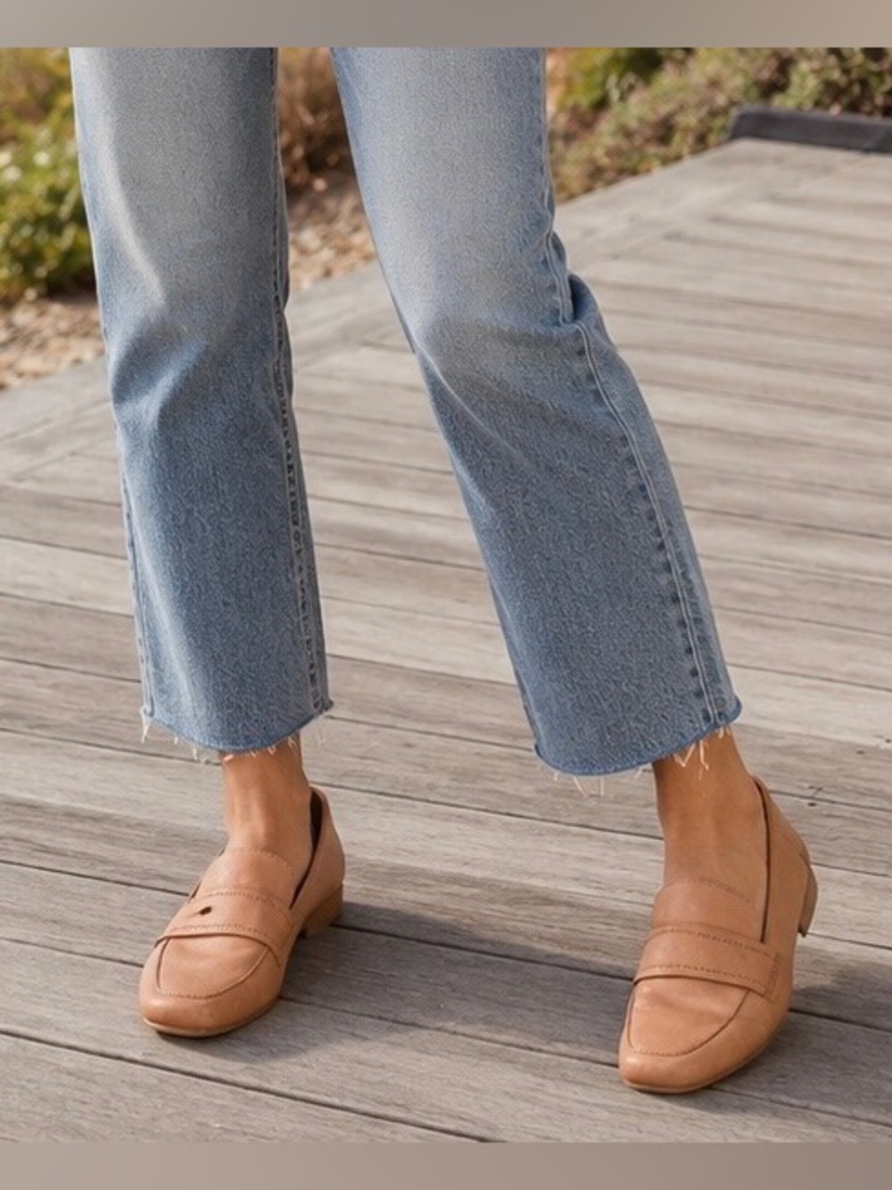 Born Tan Leather Penny Loafers - Picture 2 of 8